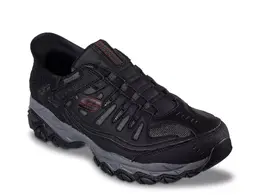 Кроссовки Skechers Hands Free Slip-Ins After Burn Memory Fit Ridgeburn Slip-On — мужские, черные 568824 | black