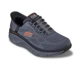 Кроссовки Skechers Hands Free Slip-ins Relaxed Fit D'Lux Walker 2.0 Rezinate - мужские, синие 568698 | blue