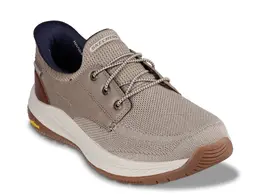 Кроссовки Skechers Hands Free Slip-Ins: Meroe Slip-On Sneaker — мужские, серо-коричневые 587068 | taupe