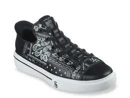 Кроссовки Skechers x Snoop Dogg Premium Leather Snoop One Double G Sneaker, черный с принтом пейсли 581558 | black paisley print
