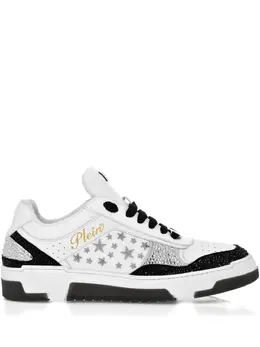 Кроссовки из кожи с заклепками Philipp Plein, белый 27510013 | белый