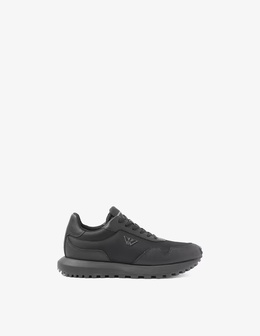 Кроссовки Recy из сафьяновой кожи Emporio Armani, черный 2053524368001 | black