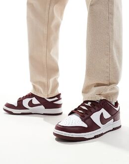 Кроссовки Dunk Low Retro бордового и белого цвета Nike 135758320 | red