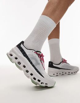 Кроссовки для бега Cloudmonster белого и черного цвета On Running 136587228 | white and black