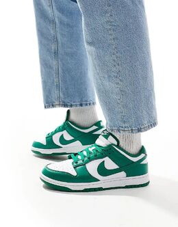 Кроссовки Dunk low в стиле ретро зеленого и белого цвета Nike 137292198 | mid green