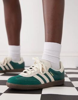 Кроссовки Samba OG зеленого и бежевого цветов Adidas 138321005 | mid green