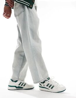 Кроссовки Forum Low CL белого цвета Adidas 140466228 | cloud white / collegiate green