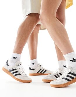 Кроссовки Handball Spezial кремового и черного цвета с резиновой подошвой Adidas 134169650 | multi