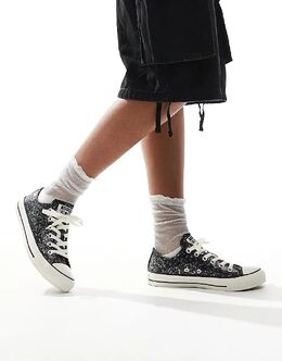 Кроссовки Chuck Taylor All Star Ox с черными блестками Converse 136454023 | black
