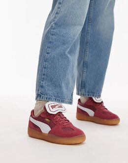 Кроссовки Moda Tongue Palermo бордового и белого цвета Puma 137133218 | burgundy