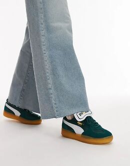 Кроссовки Moda Tongue Palermo темно-зеленого и белого цвета Puma 137133219 | dark green