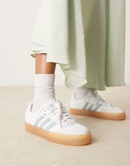 Кроссовки Sambae белого и светло-голубого цвета Adidas 138341153 | white