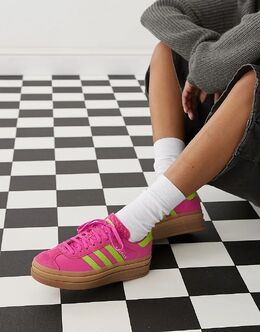 Кроссовки Gazelle Bold на платформе фиолетового и зеленого цвета Adidas 138341162 | purple