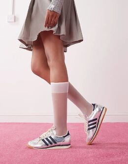 Кроссовки SL 72 OG в цвете металлик серебристый и темно-синий Adidas 138341170 | silver