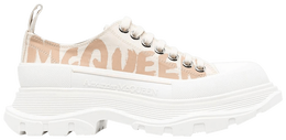 Кроссовки Alexander McQueen Wmns Tread Slick Lace Up 'McQueen Graffiti Logo - Beige', кремовый 708753 w4rq2 2257 | mcqueen graffiti logo - beige