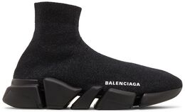 Кроссовки Balenciaga Wmns Speed 2.0 Sneaker 'Shiny Black', черный 636833 w2af3 1000 | shiny black