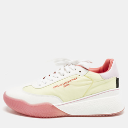 Stella McCartney Multicolor Faux Leather and Faux Suede Lace Up Sneakers Size 40 1134114