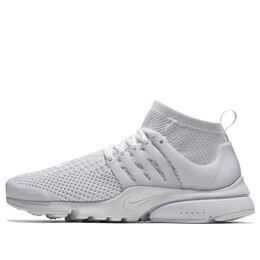 Кроссовки air presto ultra flyknit Nike, белый 835570-100 | white/white/red/white