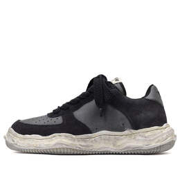 Кроссовки wayne og sole distressed leather low Maison Mihara Yasuhiro, черный a10fw710-black | black