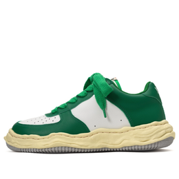 Кроссовки wayne vl og sole leather low-top sneaker Maison Mihara Yasuhiro, зеленый a09fw730-whtgrn | green
