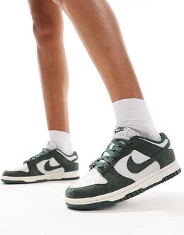 Кроссовки Dunk Low белого и зеленого цвета Nike 135765019 | mid green