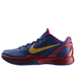 Кроссовки зум кобе 6 Nike, синий 429659-402 | storm blue/yellow/red
