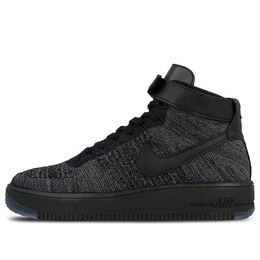 Кроссовки air force 1 high ultra flyknit Nike, серый 817420-001 | dark grey/black