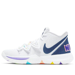 Кроссовки kyrie 5 Nike, белый ao2918-101 | white/deep royal blue-glacier blue