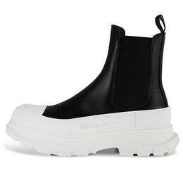Кроссовки leather chunky chelsea boots 'black white' Alexander McQueen, черный 705672whz611071 | black/white