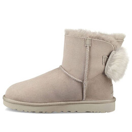 Кроссовки с пушистым бантом мини на флисовой подкладке Ugg, серый 1094967-will | light grey