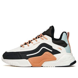 Кроссовки кожаные флисовые кроссовки для бега Anta, белый 122148980-2 | white/black/orange/blue
