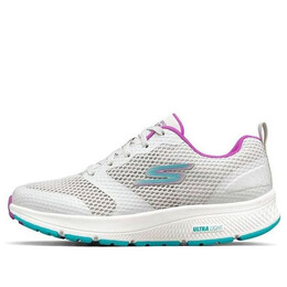 Кроссовки go run consistent 'white' Skechers, серый 896014-gypr | grey/purple/white