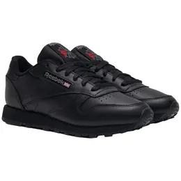 Кроссовки Reebok Classic Leather, полнота F, размер 4 US, черный/серый 101743627635