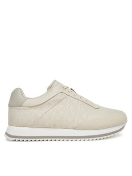 Кроссовки Runner Lace Up - Jacq HW0HW02413 Calvin Klein, экрю runner lace up - jacq hw0hw02413 | écru