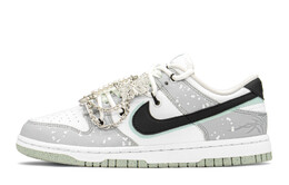 Кроссовки Nike Dunk Skateboard Shoes Women's Low-Top Gray Green dn1431-102(teama-dk女泼墨蝴蝶s-box)