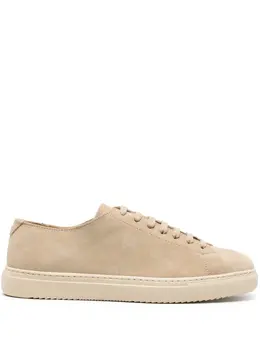 Doucal's logo-debossed suede sneakers 23241032