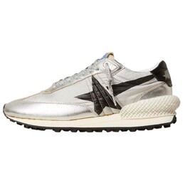 Кроссовки Golden Goose Running Marathon Laminated-leather Sneakers, серебряный gwf00684.f005667.60246 | silver