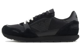 Кроссовки Emporio Armani Logo-appliqué Suede Sneakers, черный x4x537xn730100002 | black