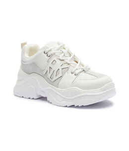 Кроссовки женские Dkny кожаные на толстой подошве, белый dk245w0000134460041 | bianco