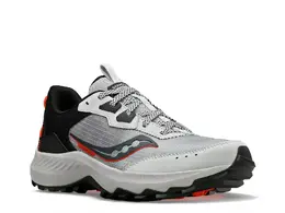 Кроссовки для бега по пересеченной местности Saucony Aura Trail — мужские, серые/красные/черные 570272 | grey/red/black