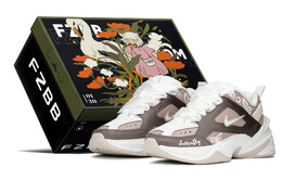 Кроссовки Nike M2K Chunky Sneakers Women's Low-Top Brown/Pink ao3108-006(teama-美式蝴蝶s-box)