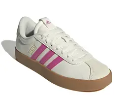 Кроссовки Adidas VL Court 3.0 — женские, белые/розовые 576589 | white/pink