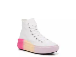 Высокие кеды Converse Chuck Taylor All Star Move Hyper Bright - женские, белые/фиолетовые 573793 | white/purple