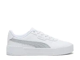 Кроссовки Puma Carina 3.0 — женские, белый/серебристый металлик 599528 | white/silver metallic