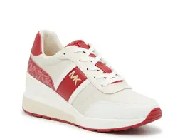 Кроссовки Michael Kors Mabel Wedge Sneaker — женские, кремово-белые/красные 588202 | off white/red
