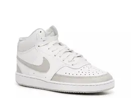 Кроссовки Nike Court Vision Mid — женские, белые/серо-коричневые 481503 | white/taupe