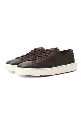Кожаные кеды Cleanic Santoni mbcg22065bartafb