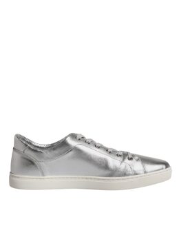 Низкие кожаные кеды Silver London Dolce & Gabbana, серебряный 14782128 | silver