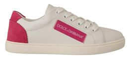 Элегантные белые кожаные низкие кеды Dolce & Gabbana 13579814 | white