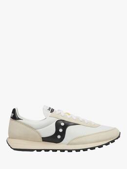Кроссовки на шнуровке из смеси кожи trainer 80 Saucony, белый/черный 14592545 | white/black